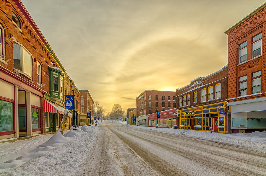 Winter Photograph - Down on Main Street by Christopher Mills
