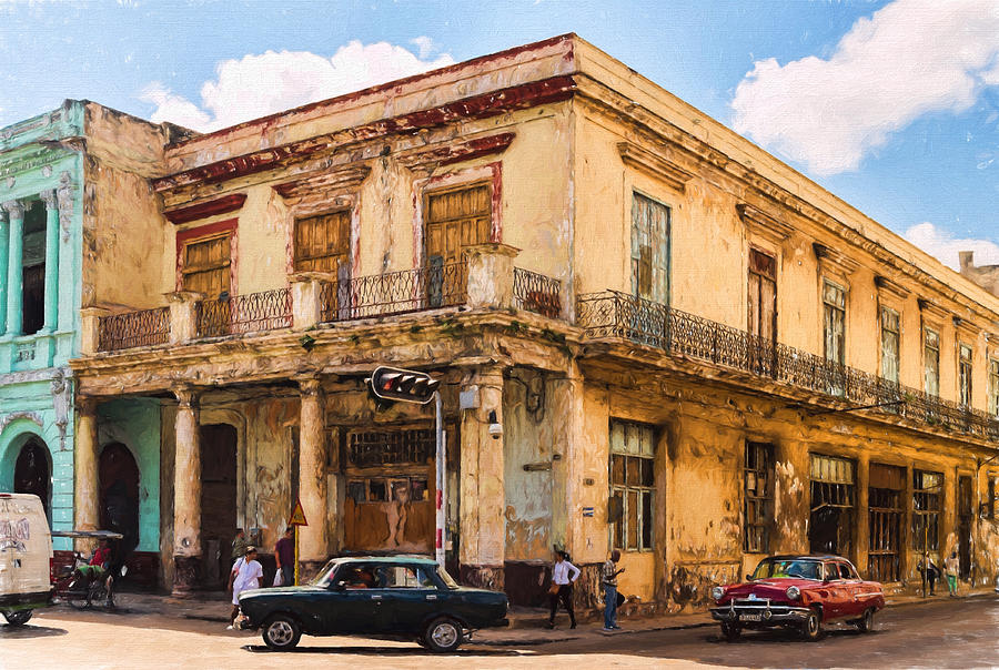 Down On The Corner - in Havana - V2 Photograph by Les Palenik