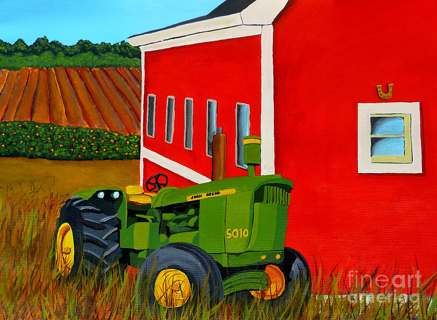 Farm Painting - Down on the Farm by Anthony Dunphy
