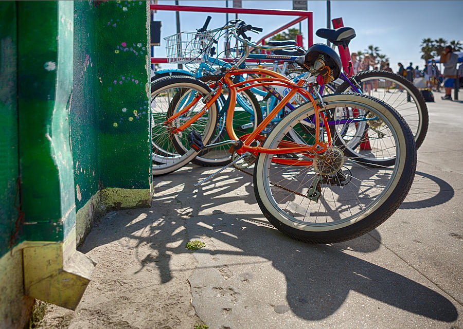Venice Beach Photograph - Down Spout and Bikes by Scott Campbell