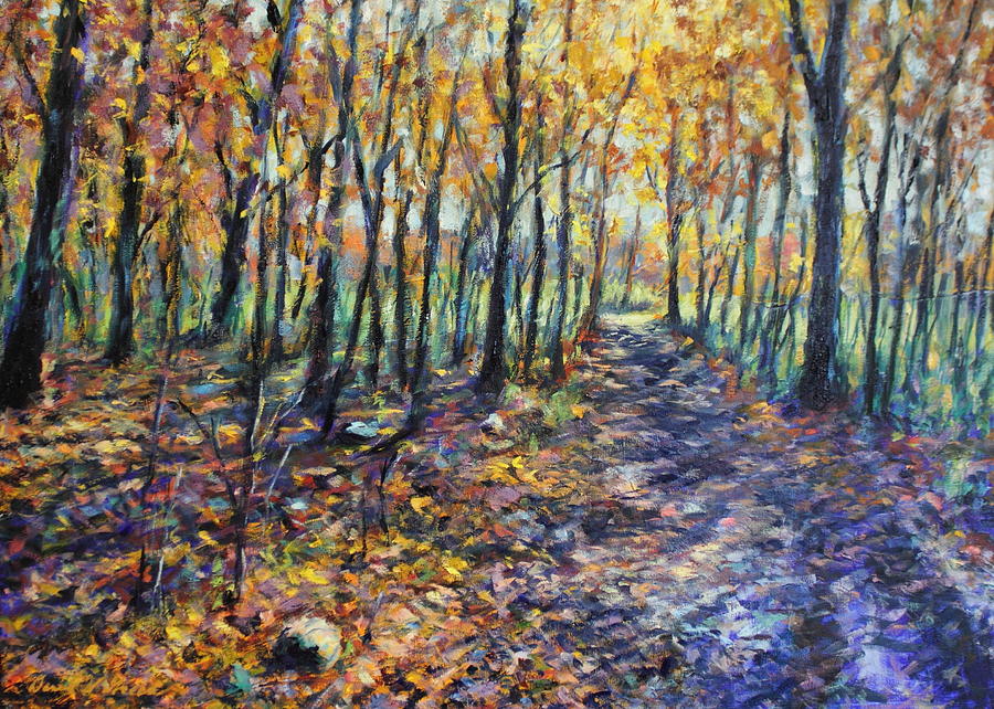 Down the path Painting by Daniel W Green