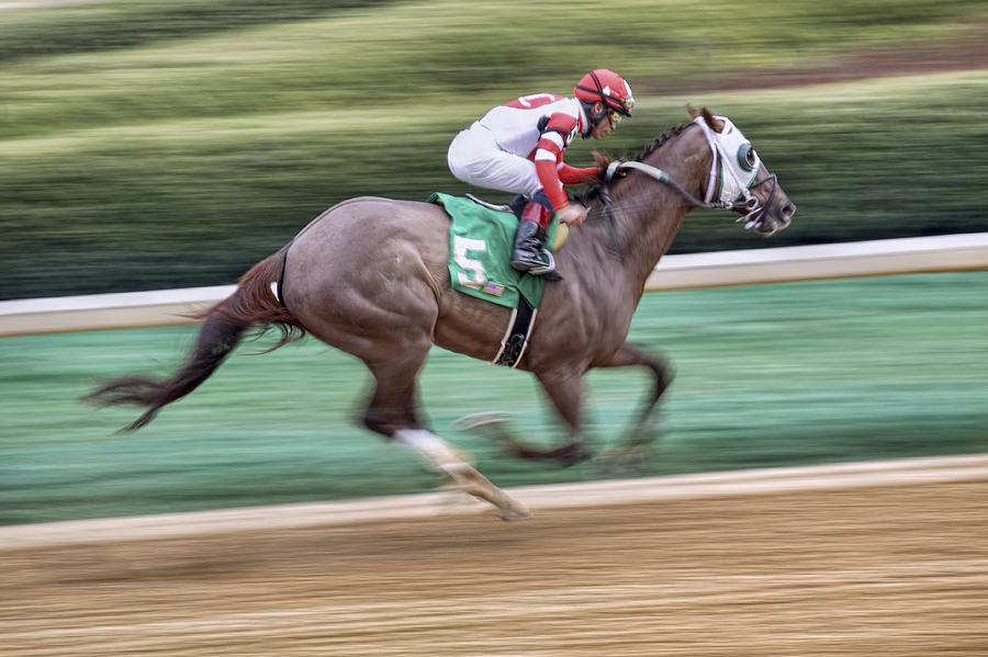 Down the Stretch - Horse Racing - Jockey Photograph by Jason Politte