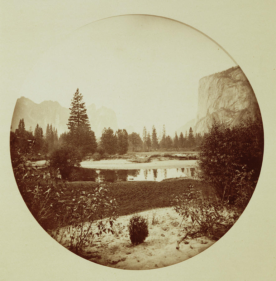 Yosemite National Park Drawing - Down The Valley, Yosemite Carleton Watkins by Litz Collection