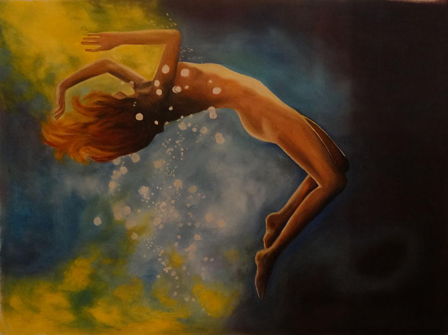 Under Water Painting - Down Under by Janina Magnusson