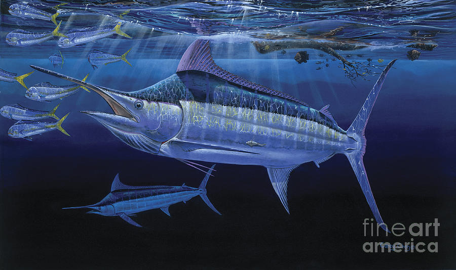 Swordfish Painting - Down Under Off0055 by Carey Chen