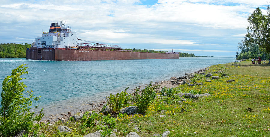 Great Lakes Photograph - Downbound at Mission Point 3 by Gales Of November