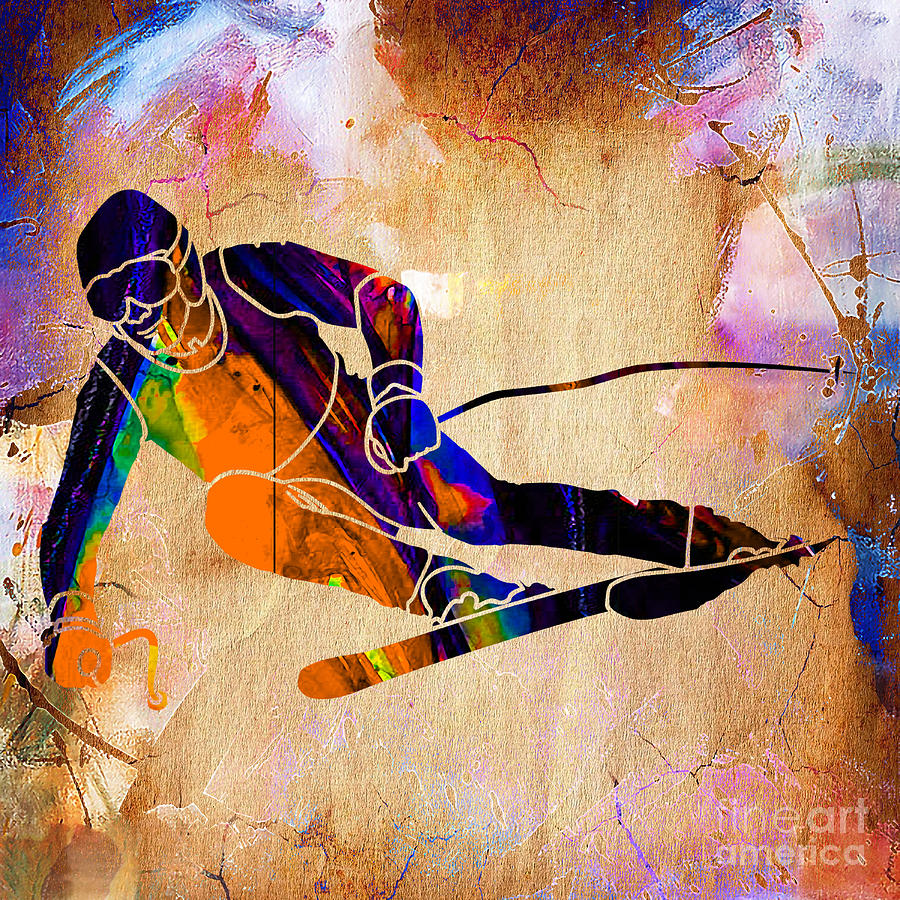 Downhill Racer Mixed Media by Marvin Blaine