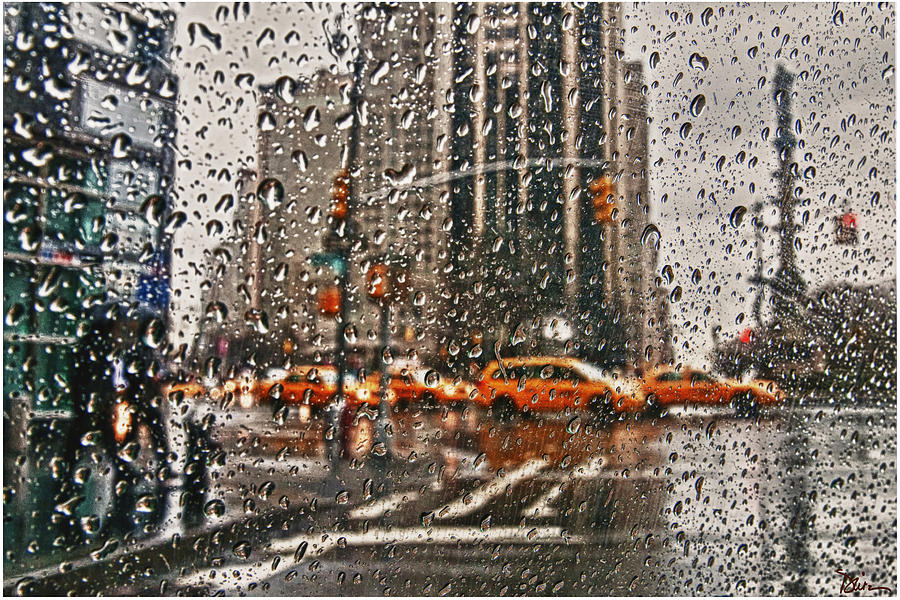 Downpour in Manhattan Photograph by Peggy Dietz