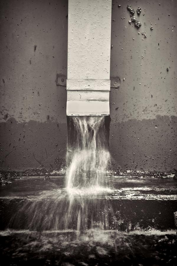 Architecture Photograph - Downspout by Rudy Umans