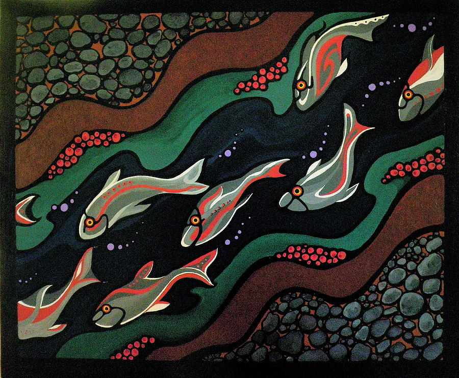 Downstream  Painting by Crystal Charlotte Easton