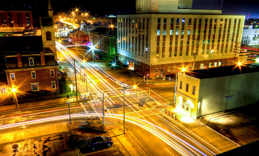 Downtown Avery Street At Night Photograph by Jonny D