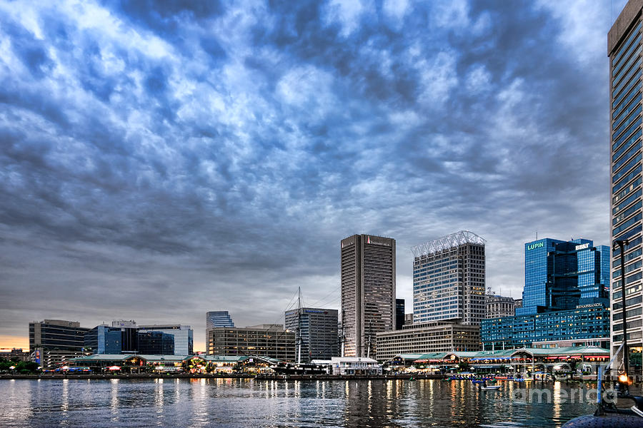 Baltimore Photograph - Downtown Baltimore by Olivier Le Queinec
