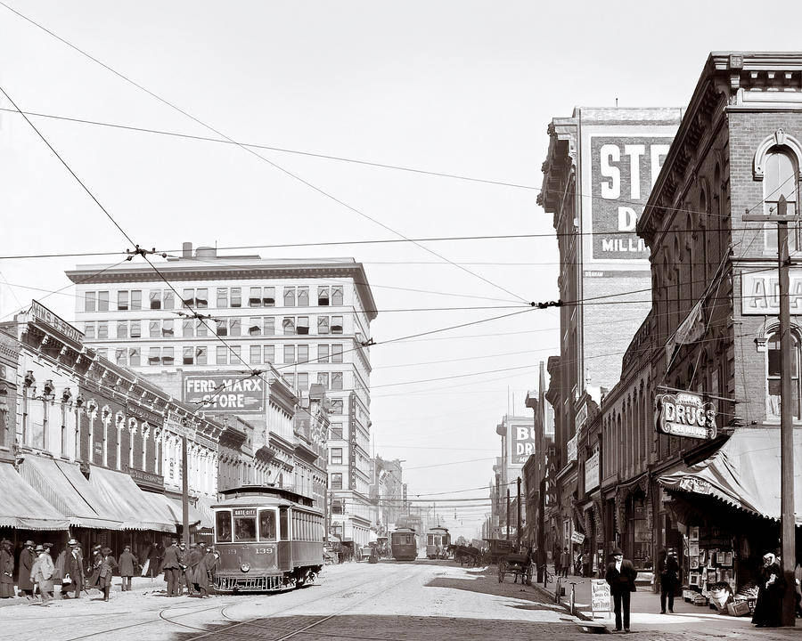 Downtown Birmingham Alabama - A Century Ago Photograph by Mark Tisdale