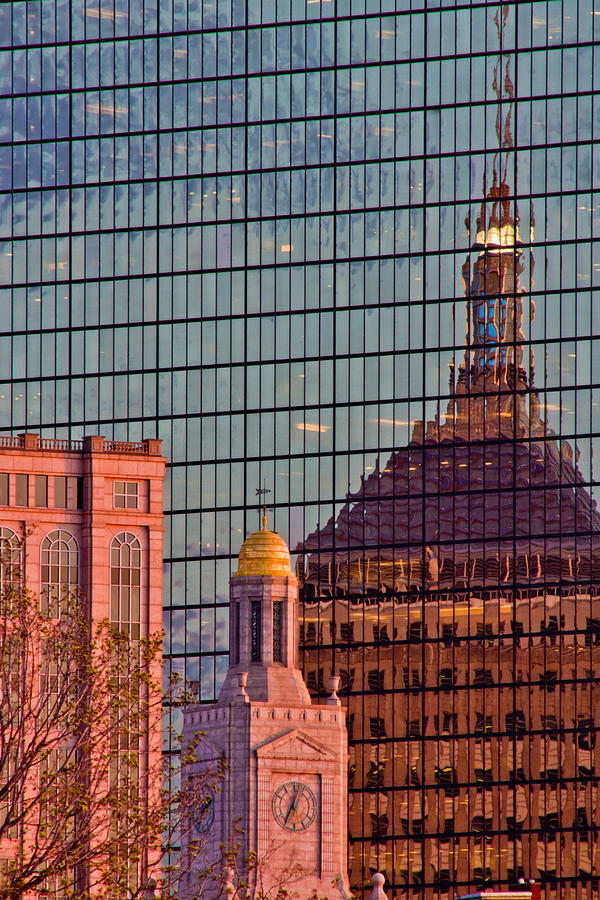 Downtown Boston Reflection Photograph by John McGraw
