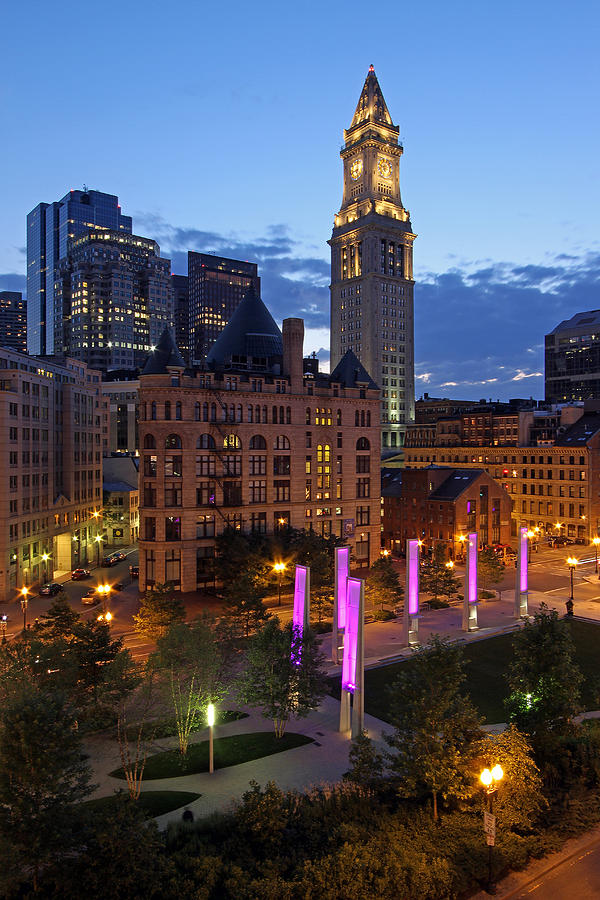 Downtown Boston with the Custom House Tower Photograph by Juergen Roth