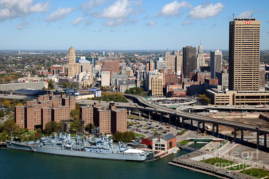 Downtown Buffalo Skyline Photograph by Bill Cobb