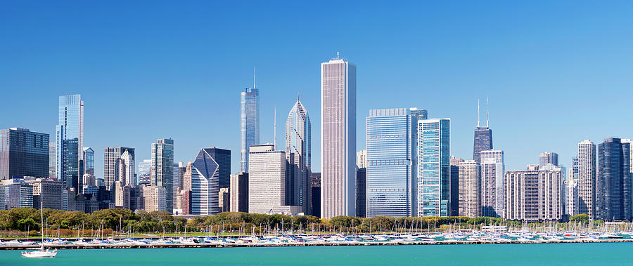 Downtown Chicago City Skyline In Photograph by Deejpilot