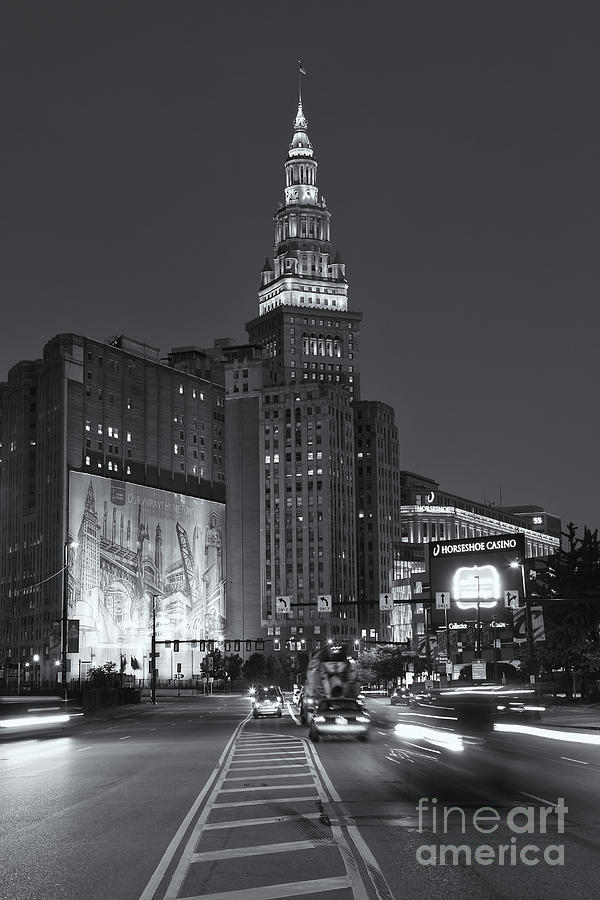 Downtown Cleveland Morning Traffic II Photograph by Clarence Holmes
