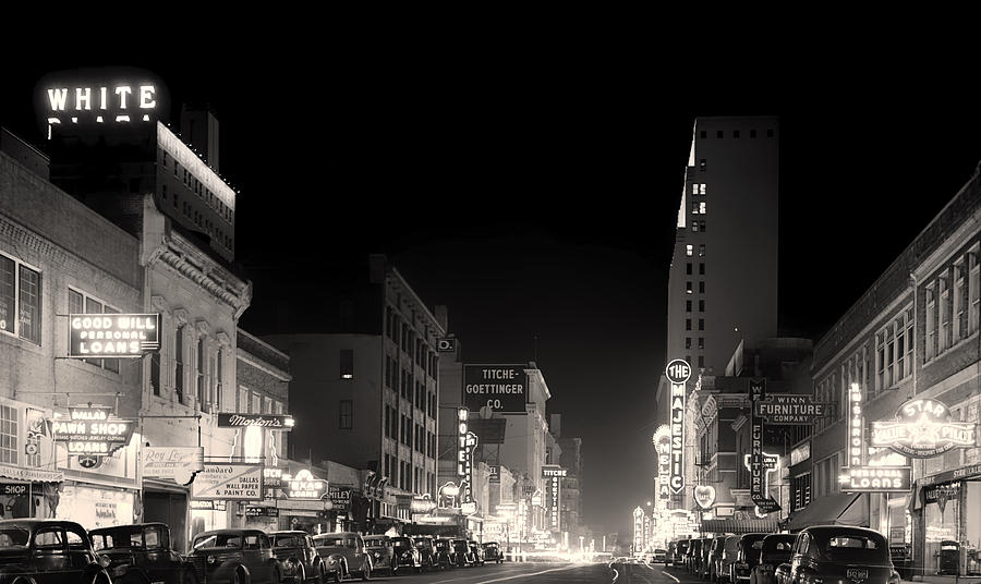 Dallas Photograph - Downtown Dallas 1942 by Mountain Dreams