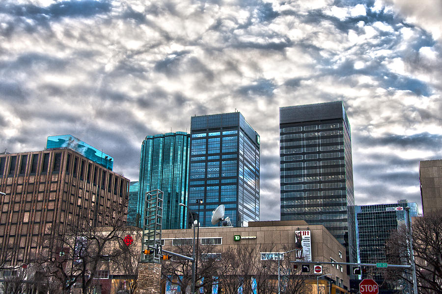 City Photograph - Downtown Edmonton by Loki Pestilence