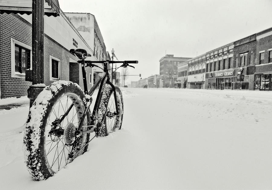 Downtown Emporia in the Snow Photograph by Eric Benjamin