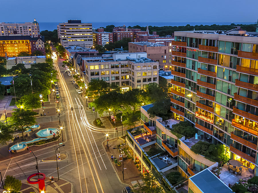 Downtown Evanston Photograph By Carl Larson Pixels