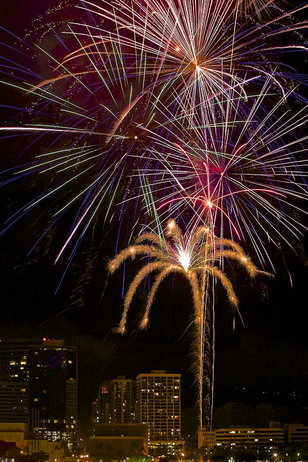 Downtown Fireworks Photograph by Eddie Freeman Fine Art America