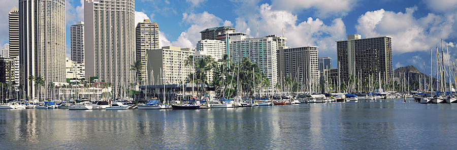 Architecture Photograph - Downtown Honolulu, Oahu, Hawaii, Usa by Panoramic Images