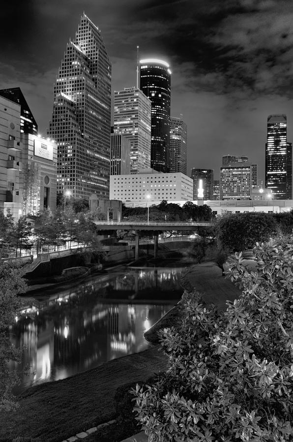Downtown Houston At Night. Photograph