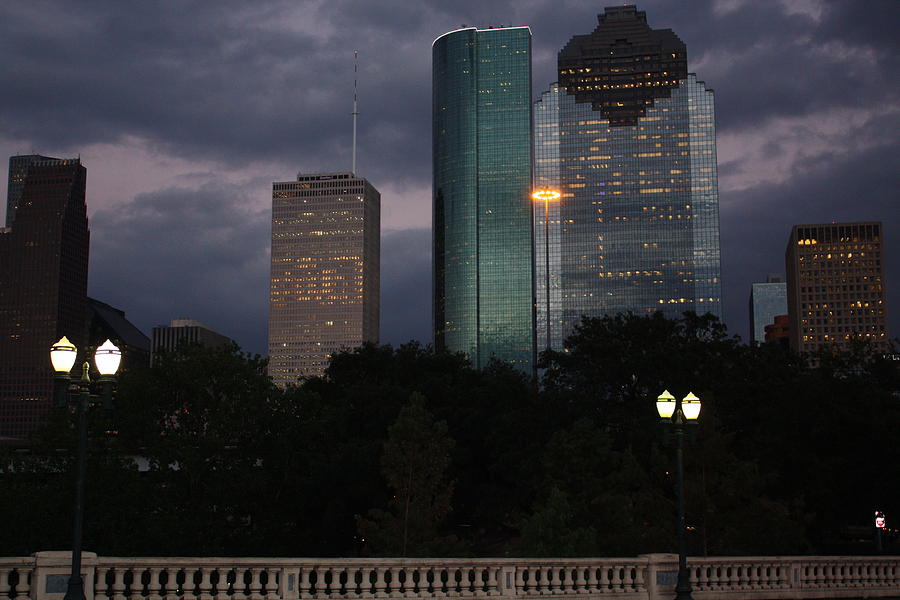Houston Photograph - Downtown Houston at Sunset  by J Bb