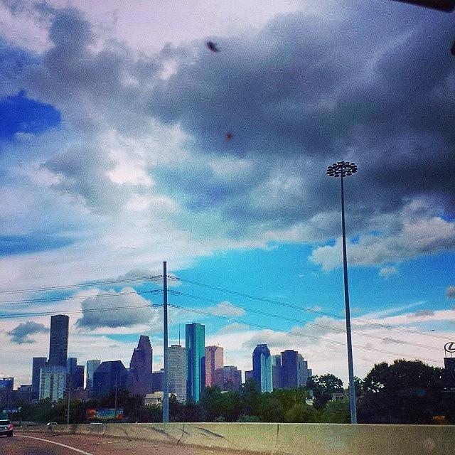 Htown Photograph - Downtown #htown Through The Windshield by Marco Torres