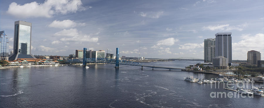 Downtown Jax St Johns Pano Photograph by Ules Barnwell