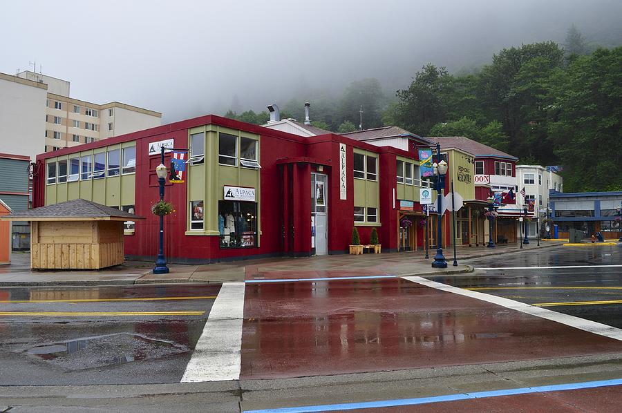 Downtown Juneau on a Rainy Day Photograph by Cathy Mahnke