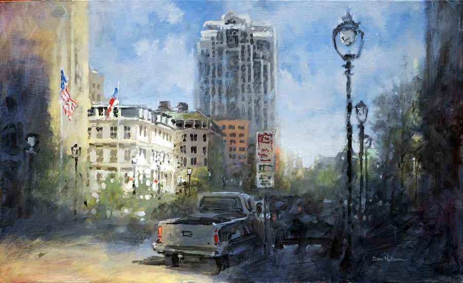 Downtown Light and Shadow Painting by Dan Nelson