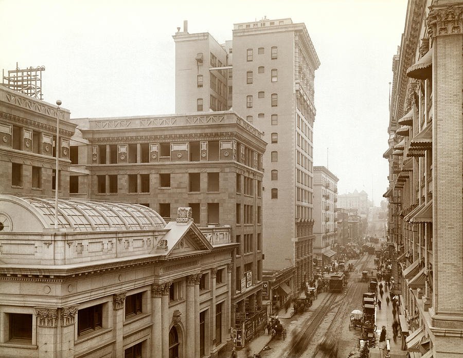 Downtown Los Angeles In 1900 Photograph by Underwood Archives