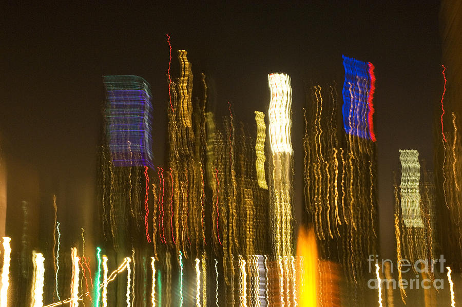 Downtown Los Angeles in a blur 1 Photograph by Micah May