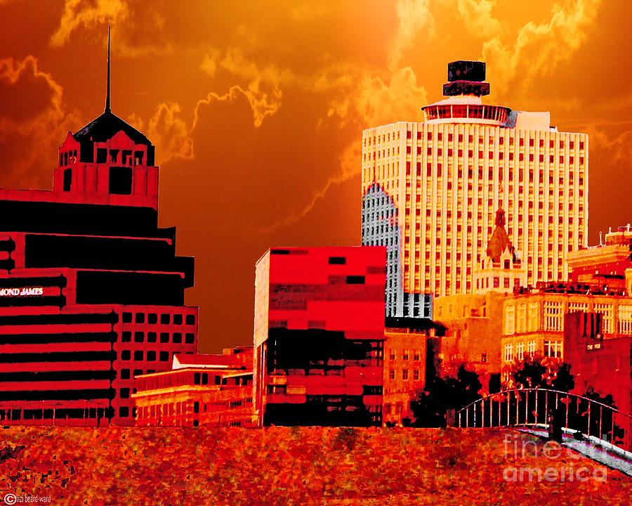 Downtown Memphis 2 Digital Art by Lizi Beard-Ward
