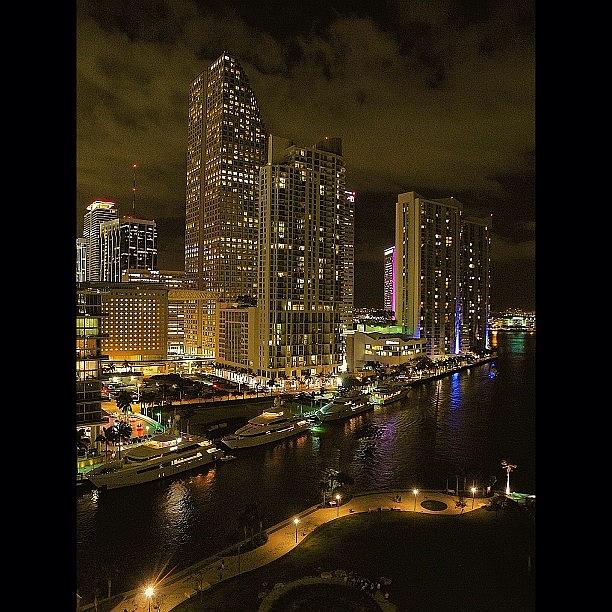 Miami Photograph - Downtown Miami & Miami River. #miami by Therealbiffa Griffin