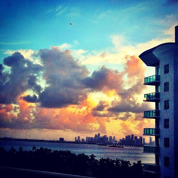 Miami Photograph - Downtown #miami #skyline by Jason Spiewak
