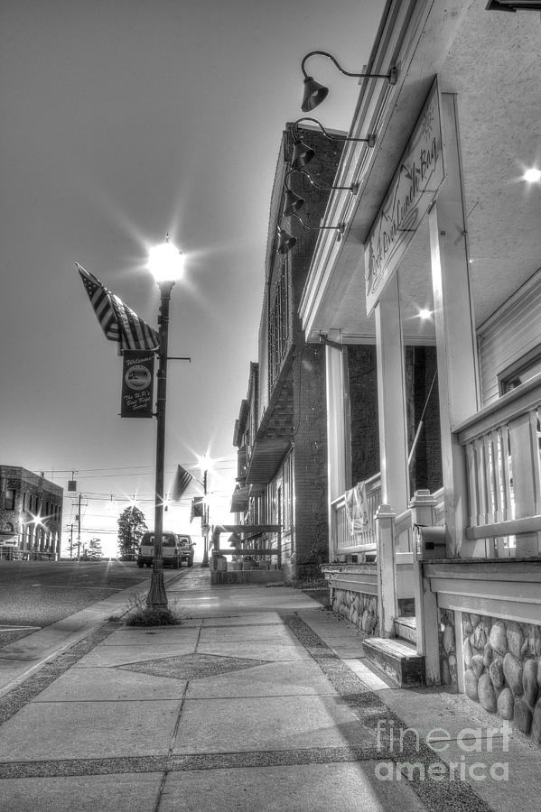 Downtown Munising in Black and White Photograph by Twenty Two North ...