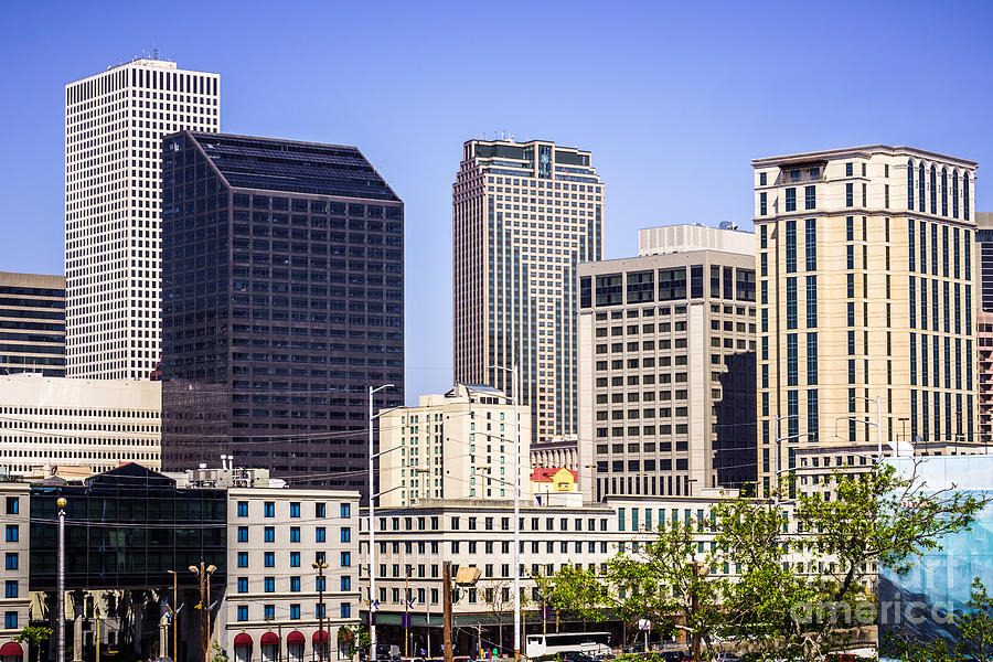 New Orleans Photograph - Downtown New Orleans Buildings by Paul Velgos