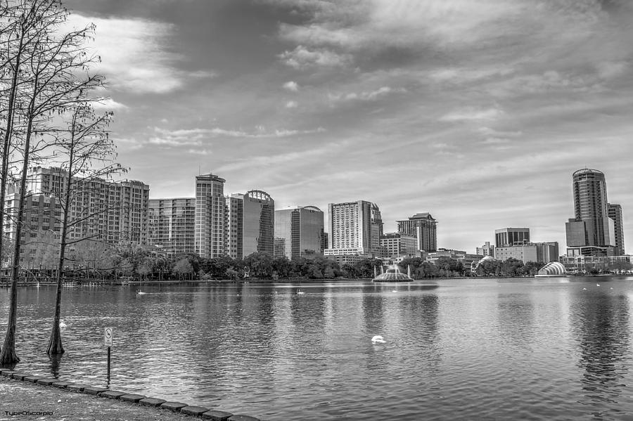 Downtown Orlando BW Photograph by James Markey | Fine Art America