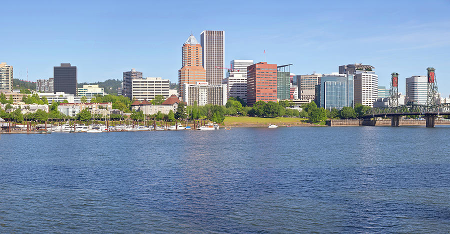 Downtown Portland City Skyline Photograph by Panoramic Images