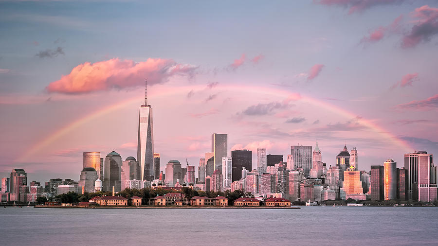 Downtown rainbow Photograph by Eduard Moldoveanu