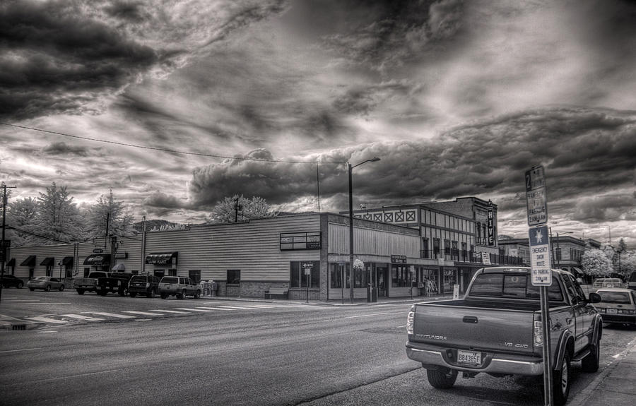 Downtown Sandpoint In Infrared 1 Photograph by Lee Santa
