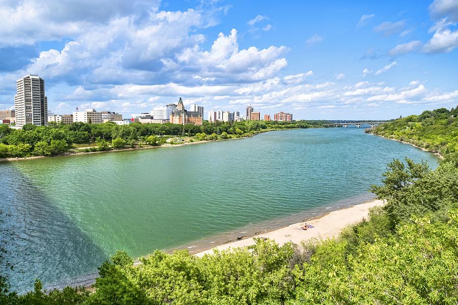 Downtown Saskatoon in Summer. Photograph by Dougall_Photography