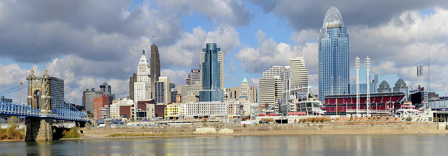 Downtown Skyline, Cincinnati, Ohio Photograph by Dennis Macdonald