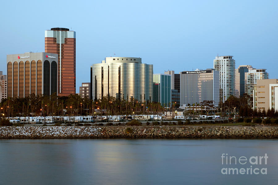 Downtown Skyline of Long Beach California Photograph by Bill Cobb ...