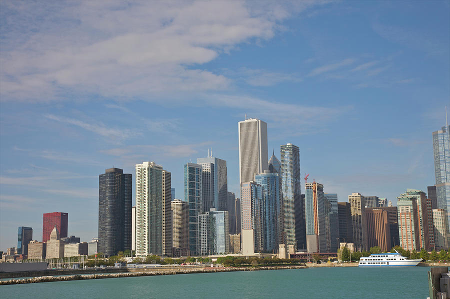 Downtown Skyline With Lake Michigan Photograph by Barry Winiker