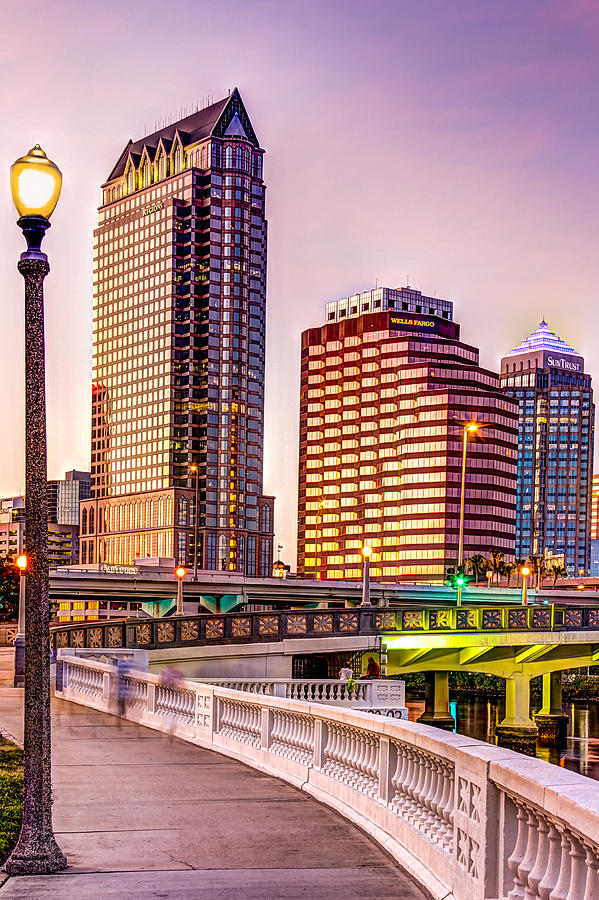 Downtown Tampa at Platt street Photograph by Marvin Spates